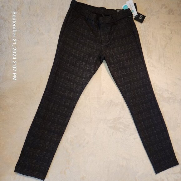 Kut from the Kloth Pants - Kut From The Kloth Ellery Slim Straight Printed Pant Skinny 8 Petite Black/Grey